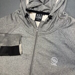 Loki Gear Jacket Men's X-Large Gray All-In-One Hoodie Full Zip Mask/Mittens/Bag